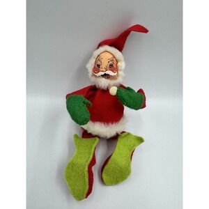 Vintage 1971 USA Annalee Mobilitee Dolls Poseable Santa Claus MCM Xmas Holiday